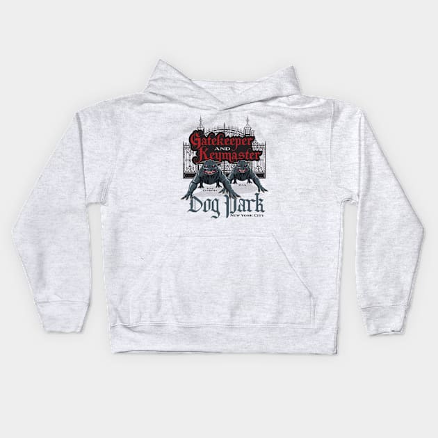 Gatekeeper & Keymaster Dog Park Kids Hoodie by MindsparkCreative